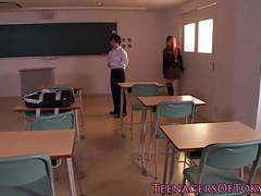 Japanese Nudes presents: Stunning japanese schoolgirl tasting her creampie