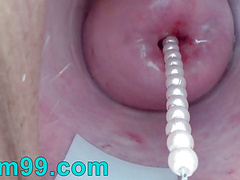 Japanese Nudes presents: Cervix fucking playing inserting a japanese vibrator