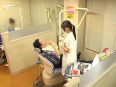 Japanese Nudes presents: Japanese dentist kiritani nao flashes boobs and gets fucked hard