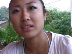 Japanese Nudes presents: Japanese babe gets a pussy cumshot after a hard ride by a