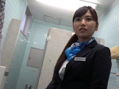 Japanese Nudes presents: Kawasaki arisa doesn't mind sucking a dick in the bathroom
